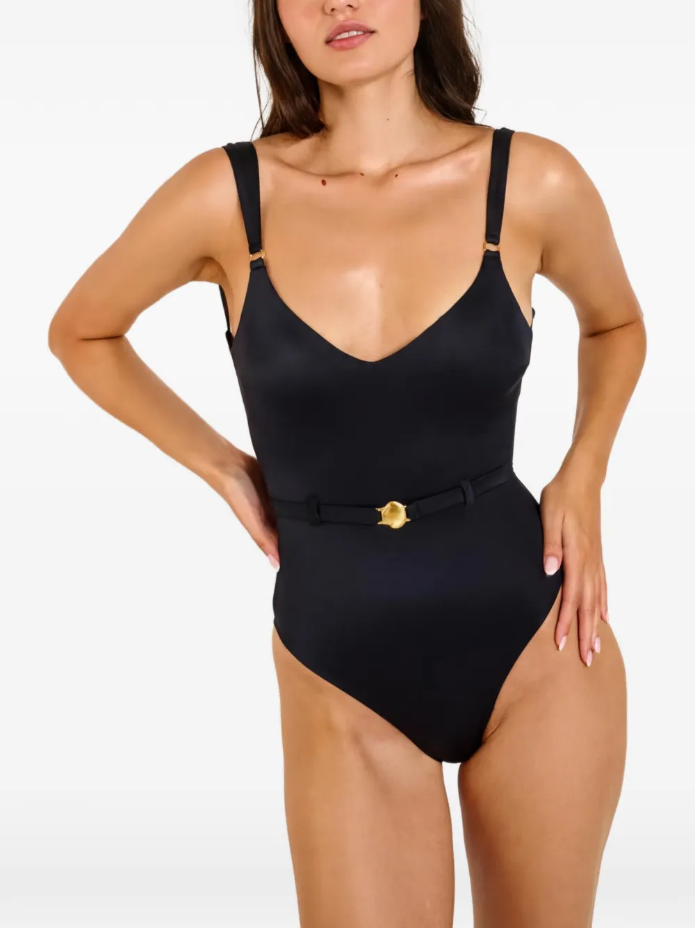BANANA MOON belted swimsuit - Nero