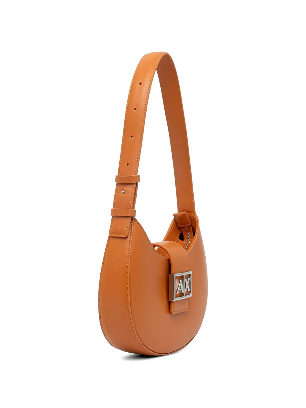 Armani Exchange Gewelfde shopper met logoplakkaat Oranje