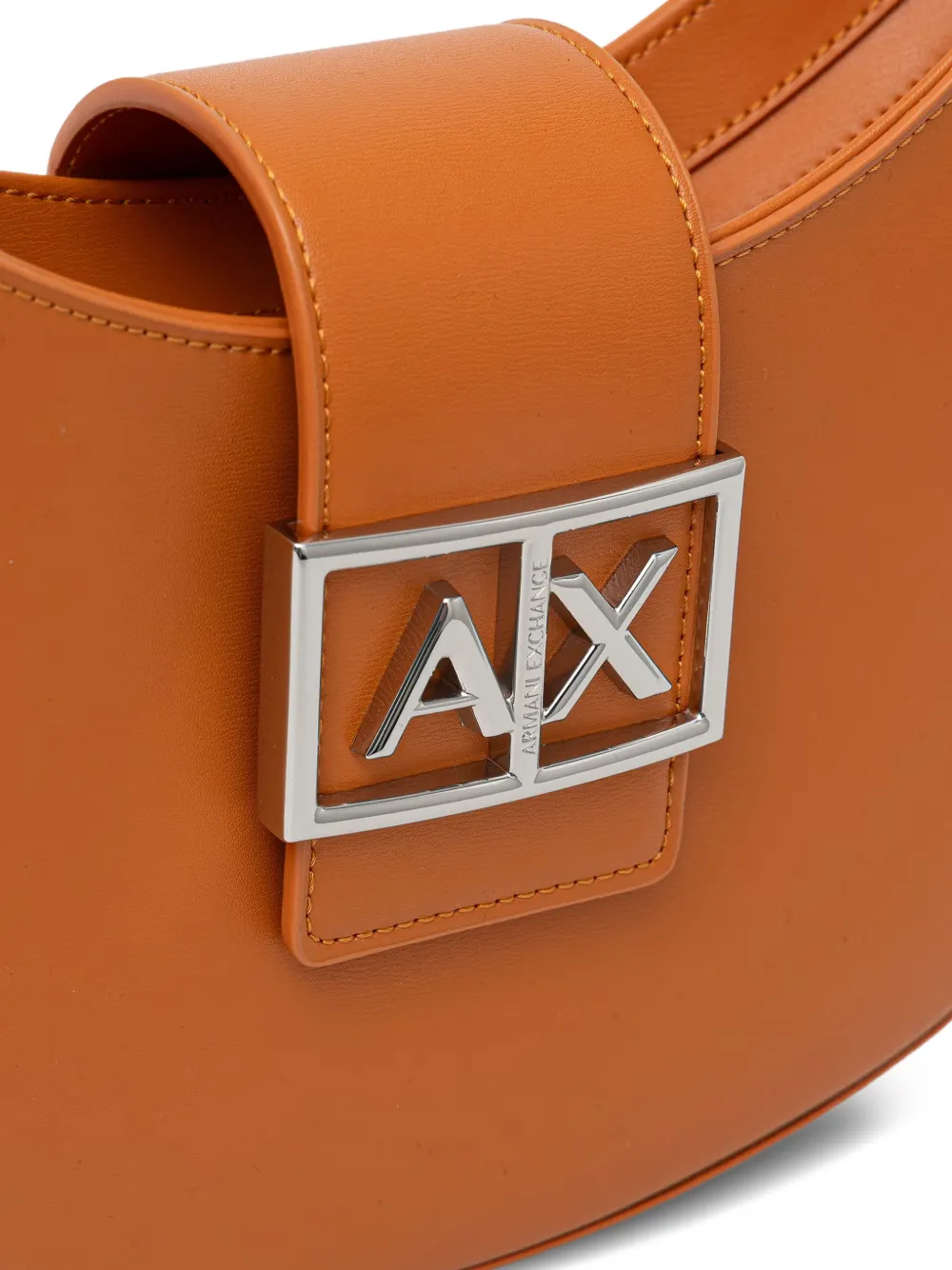 Armani Exchange Gewelfde shopper met logoplakkaat Oranje