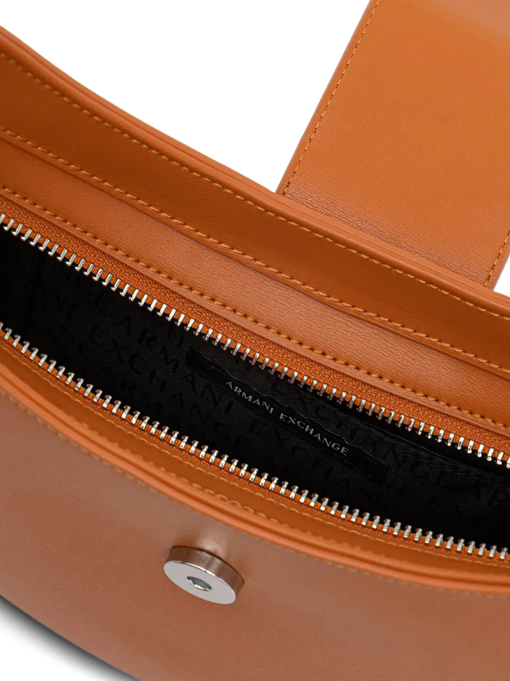 Armani Exchange Gewelfde shopper met logoplakkaat Oranje