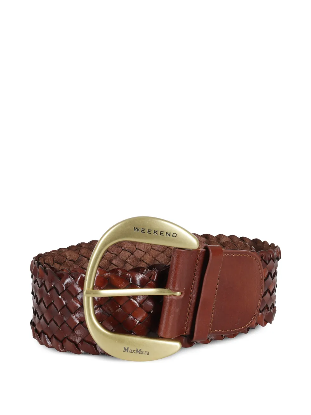  Weekend Max Mara Braided Buckle Belt - Brown 