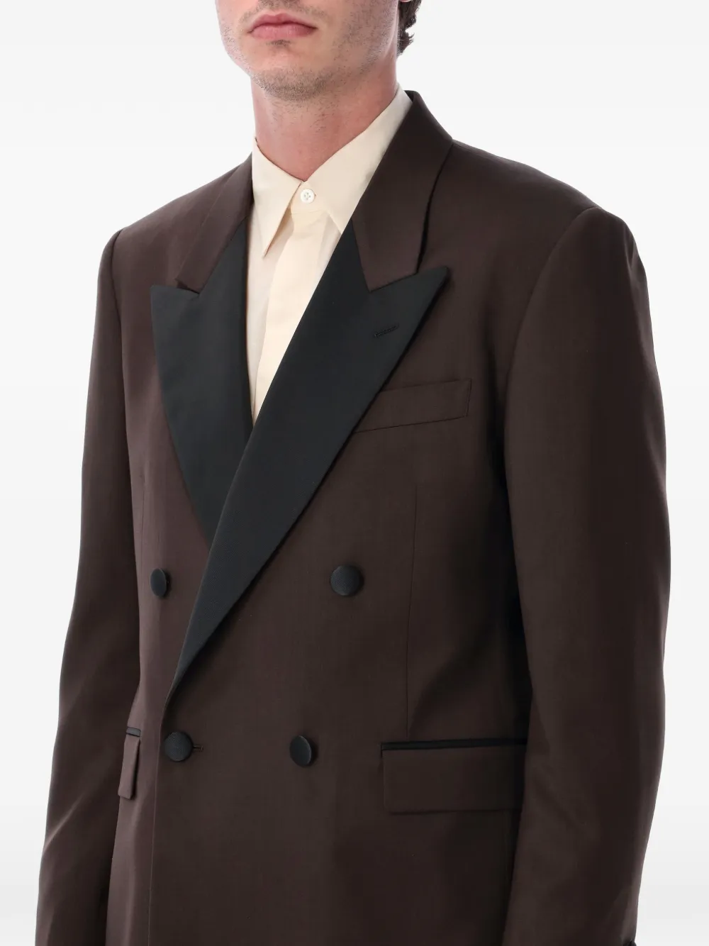  Lardini Double-breasted Jacket - Brown 