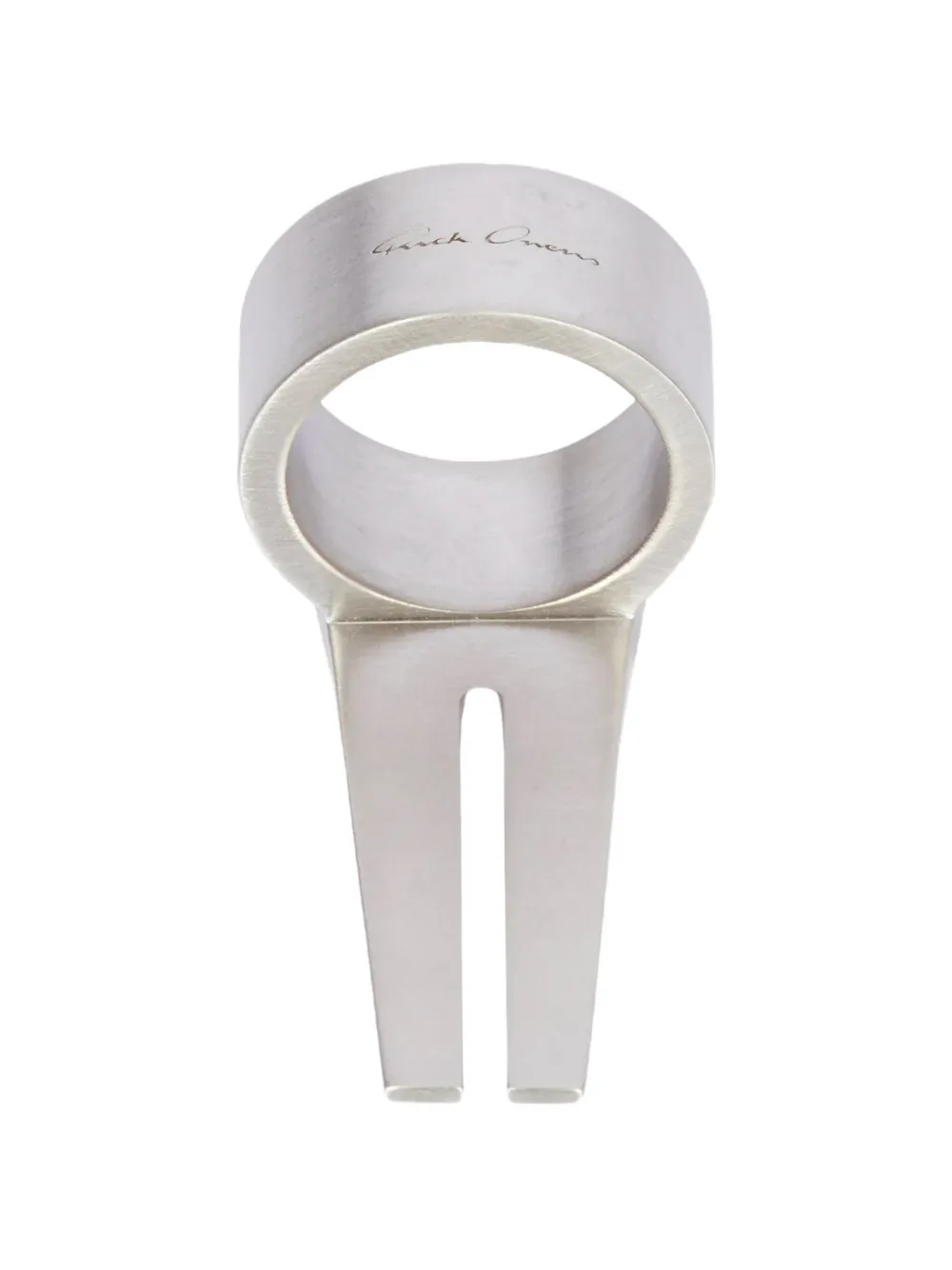 Rick Owens DRKSHDW Open Trunk ring - Argento