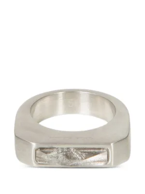MM6 Maison Margiela Numeric Engraved Polished Ring | Silver | FARFETCH