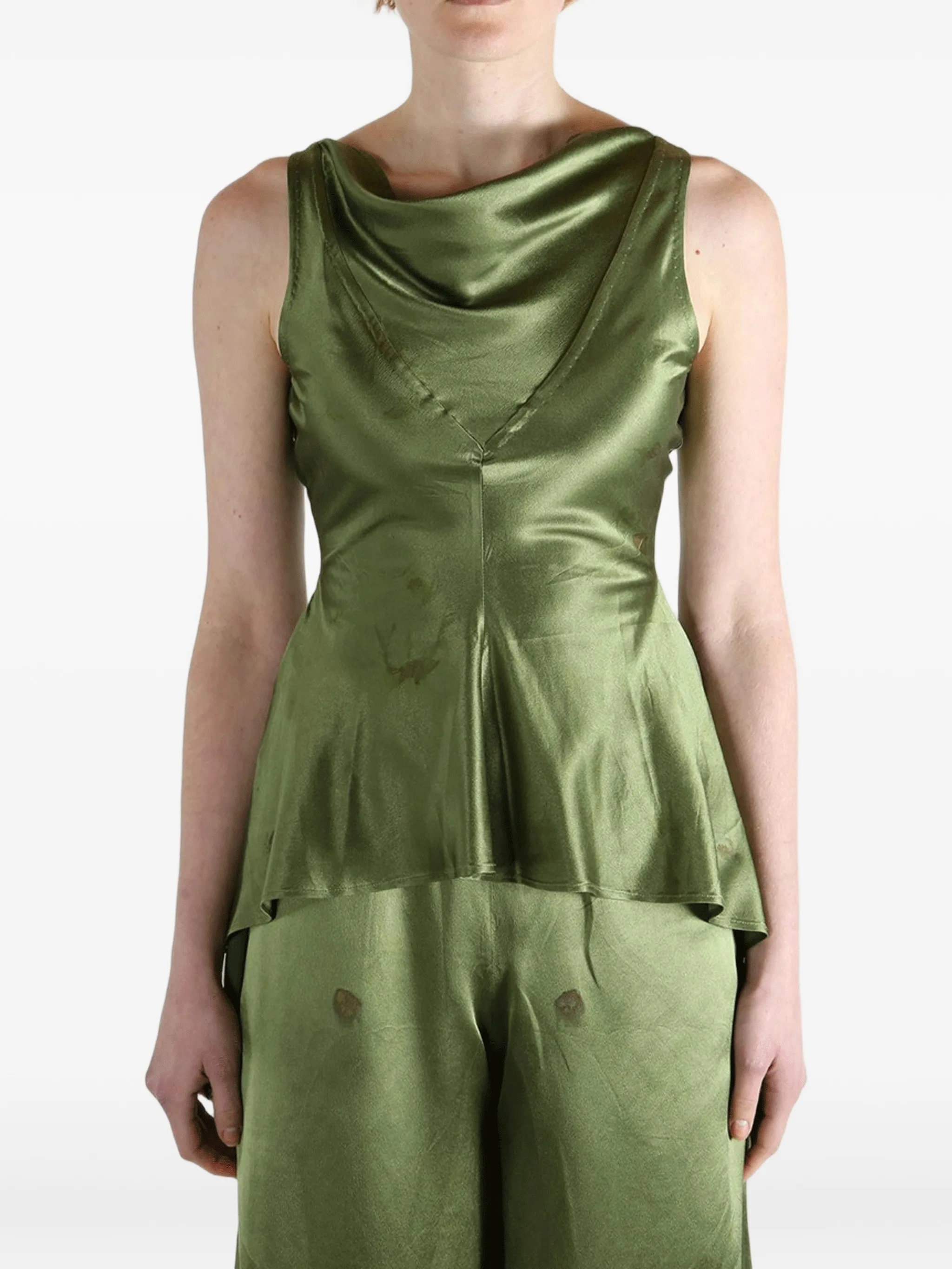 MUTEDANCE floral-jacquard top