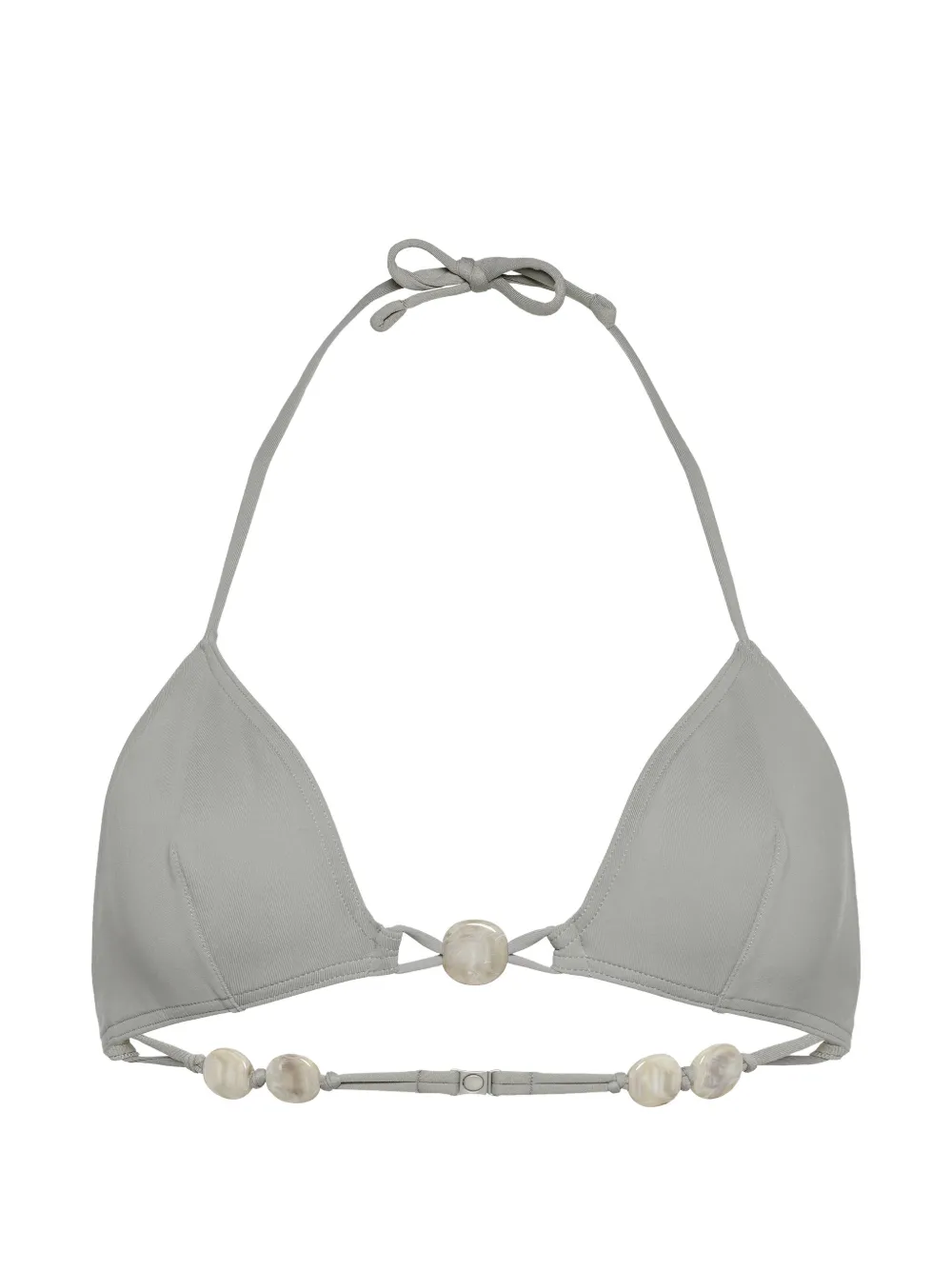 ERES Alva Triangel-Bikinioberteil mit Perlendetail - Grau