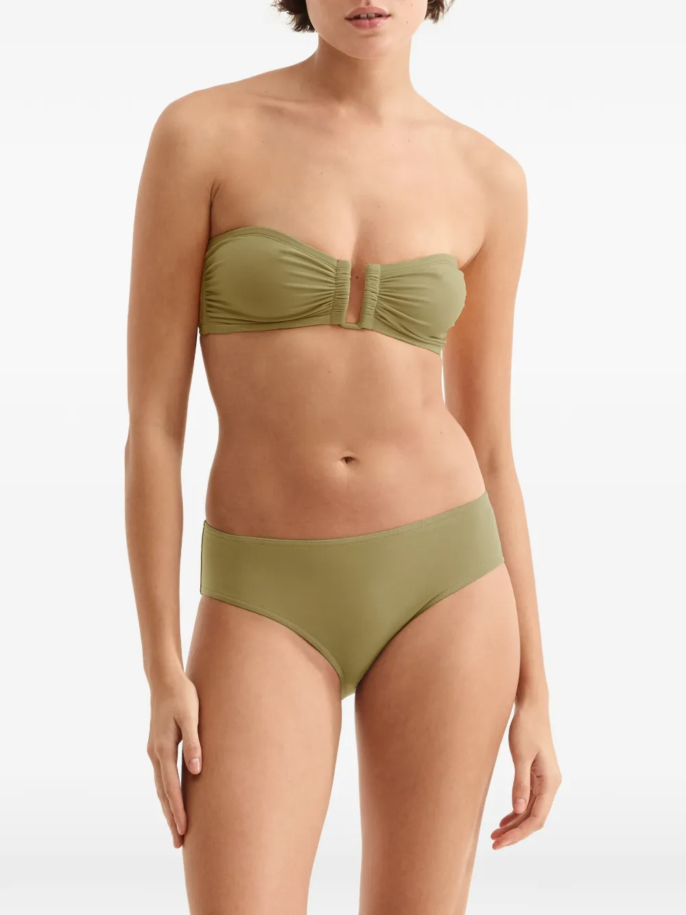 ERES Show Bandeau bikinitop met ruches Groen