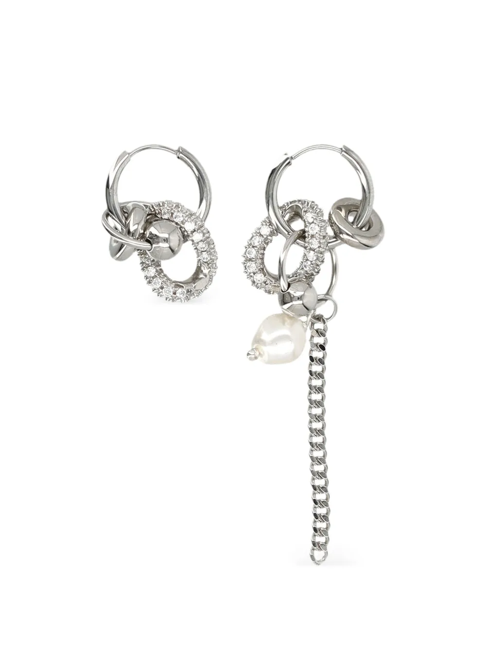 Justine Clenquet chain detail earrings - Argento