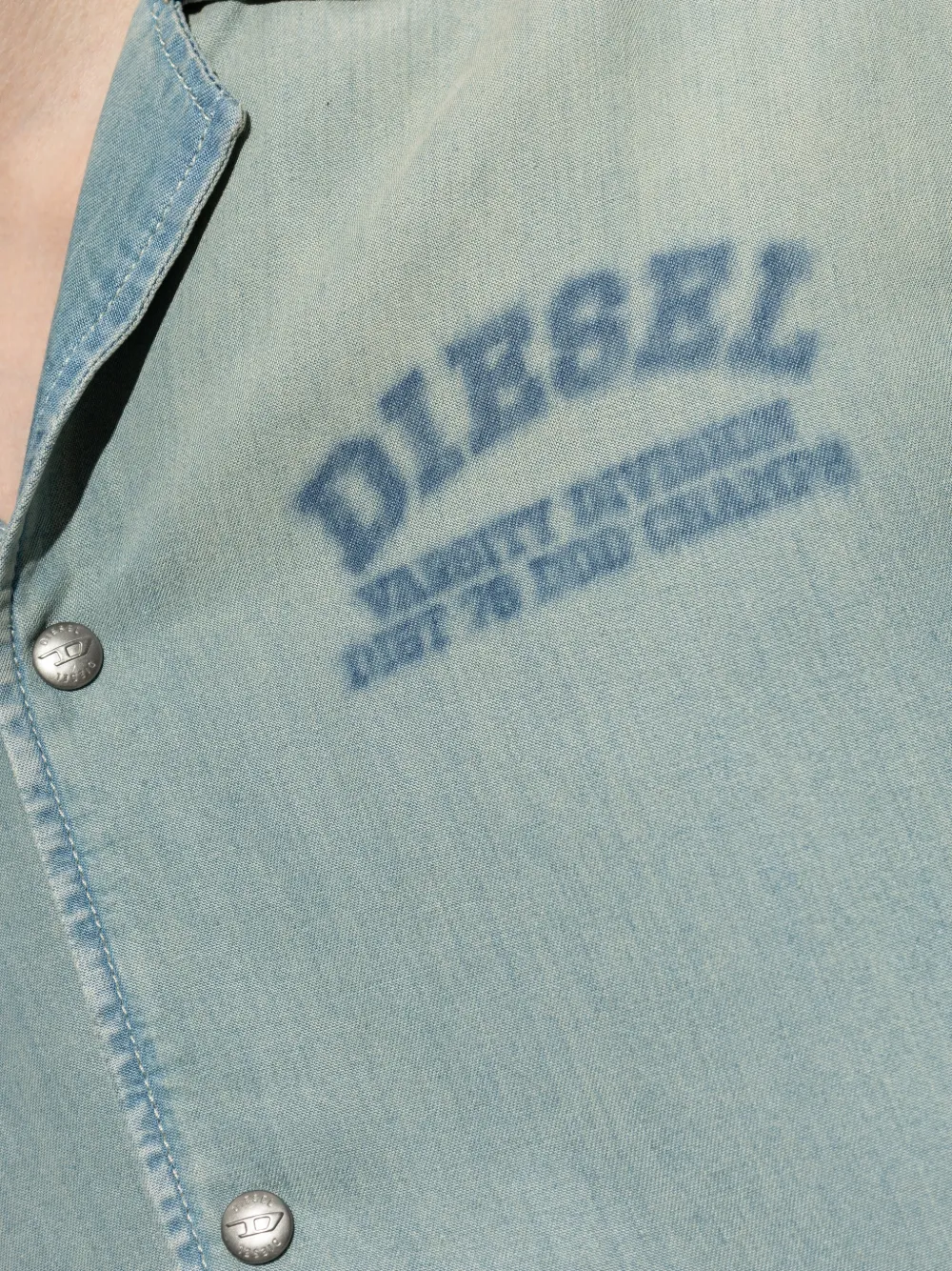 Diesel overhemd met korte mouwen Blauw