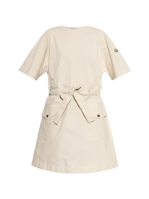 Moncler belted cotton mini dress