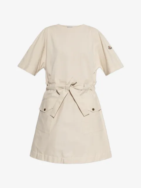 Moncler belted cotton day dress
