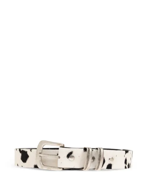 Represent cow print buckle belt