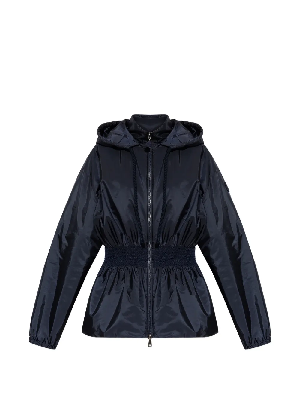Moncler hooded smocked jacket - Blu