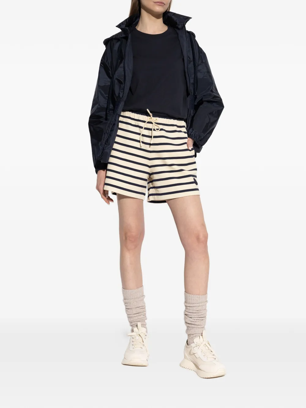 Moncler Geperforeerd T-shirt met pofmouwen Blauw