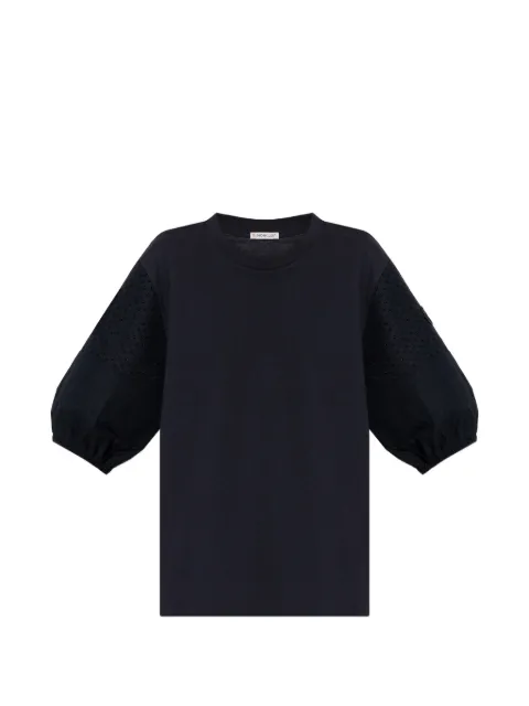 Moncler perforated puff-sleeve T-shirt