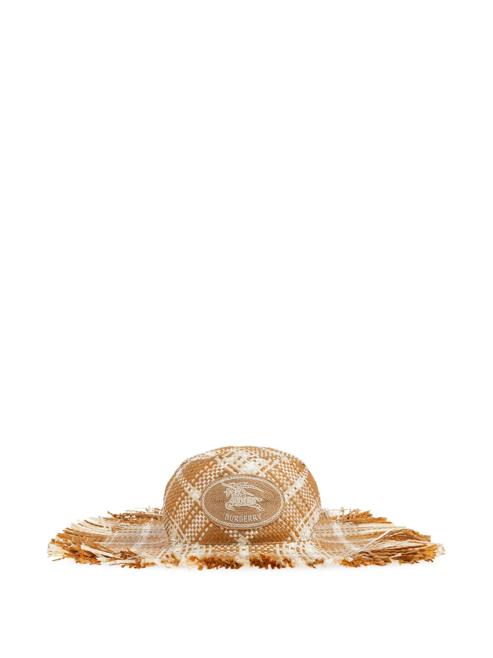 Burberry Knight Stamp fringed-details sun hat - Toni neutri