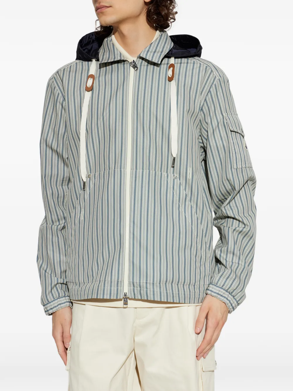 Moncler Gestreept jack Blauw