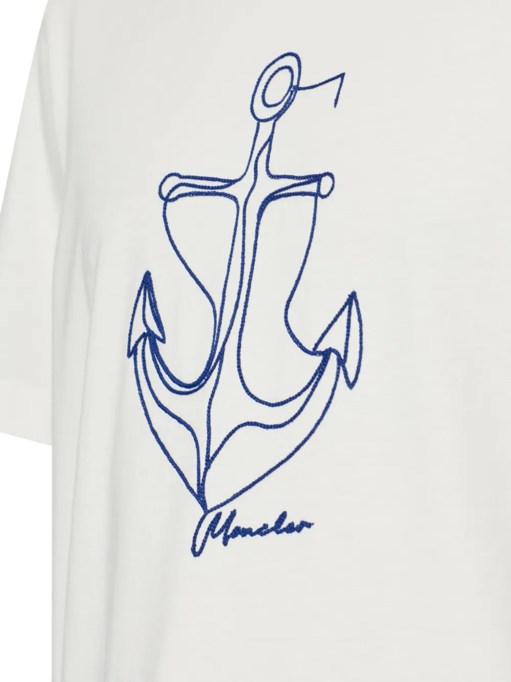 Moncler T-shirt met ankerprint Beige