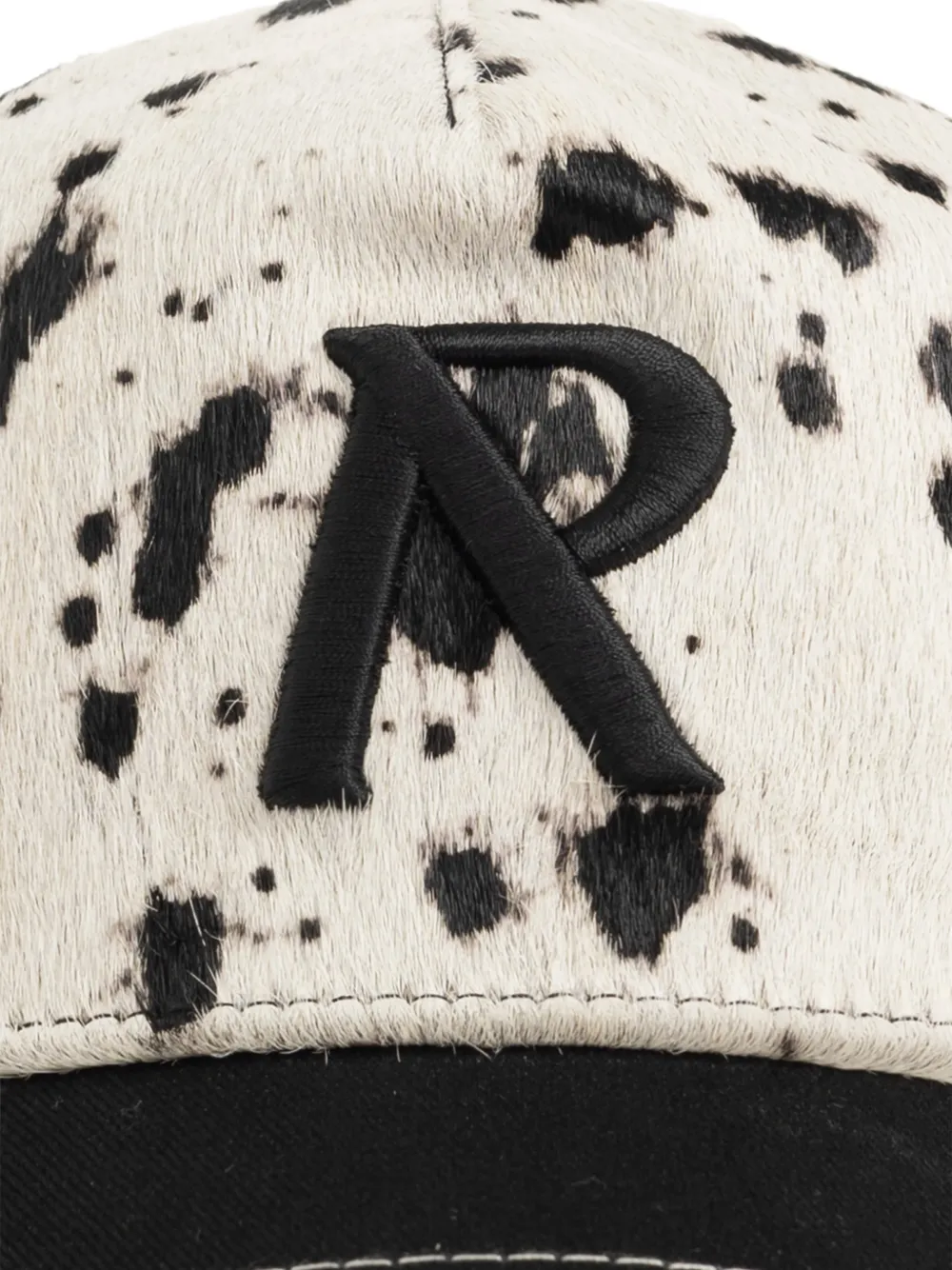  Represent Cow-print Baseball Cap - Black 