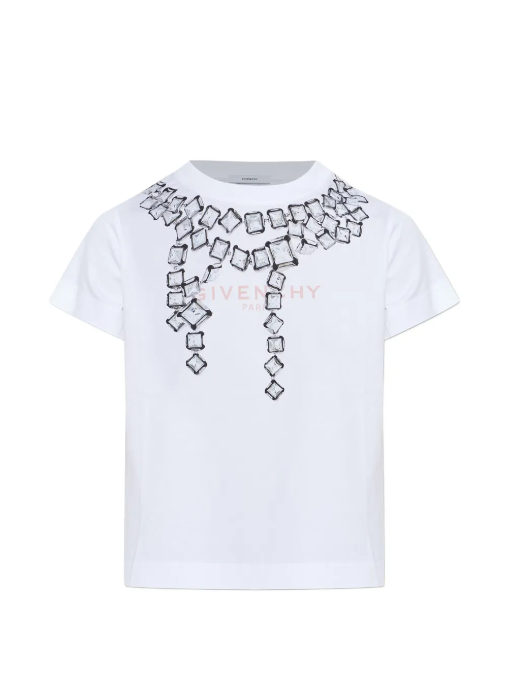 Givenchy Deconstructed Crystals-print T-shirt - Bianco
