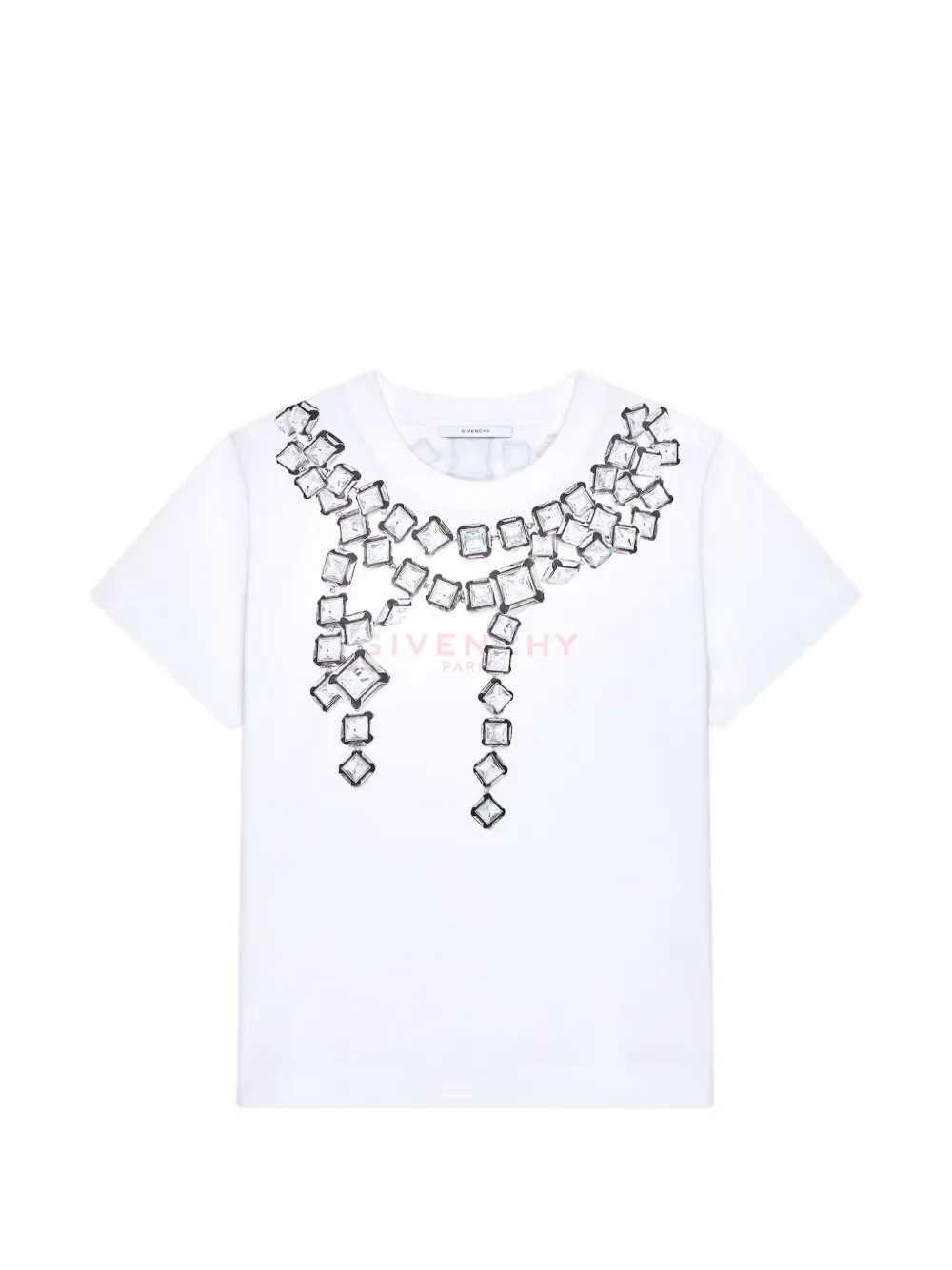 Givenchy Gedeconstrueerd T-shirt met kristalprint Wit