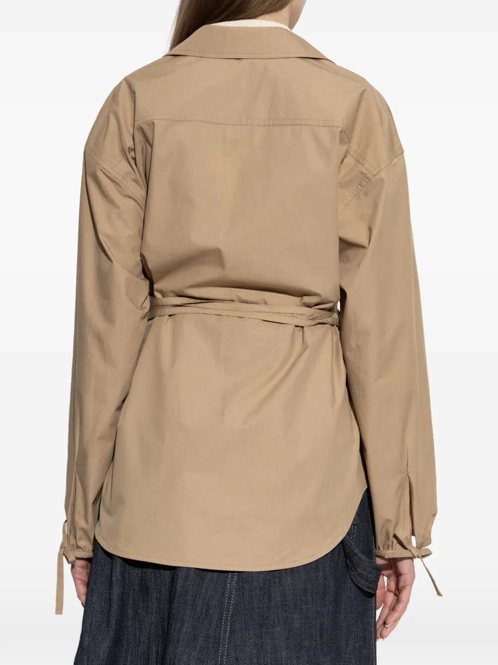 Moncler Katoenen jack met logopatch Beige