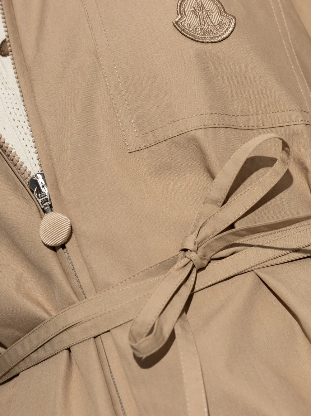 Moncler Katoenen jack met logopatch Beige
