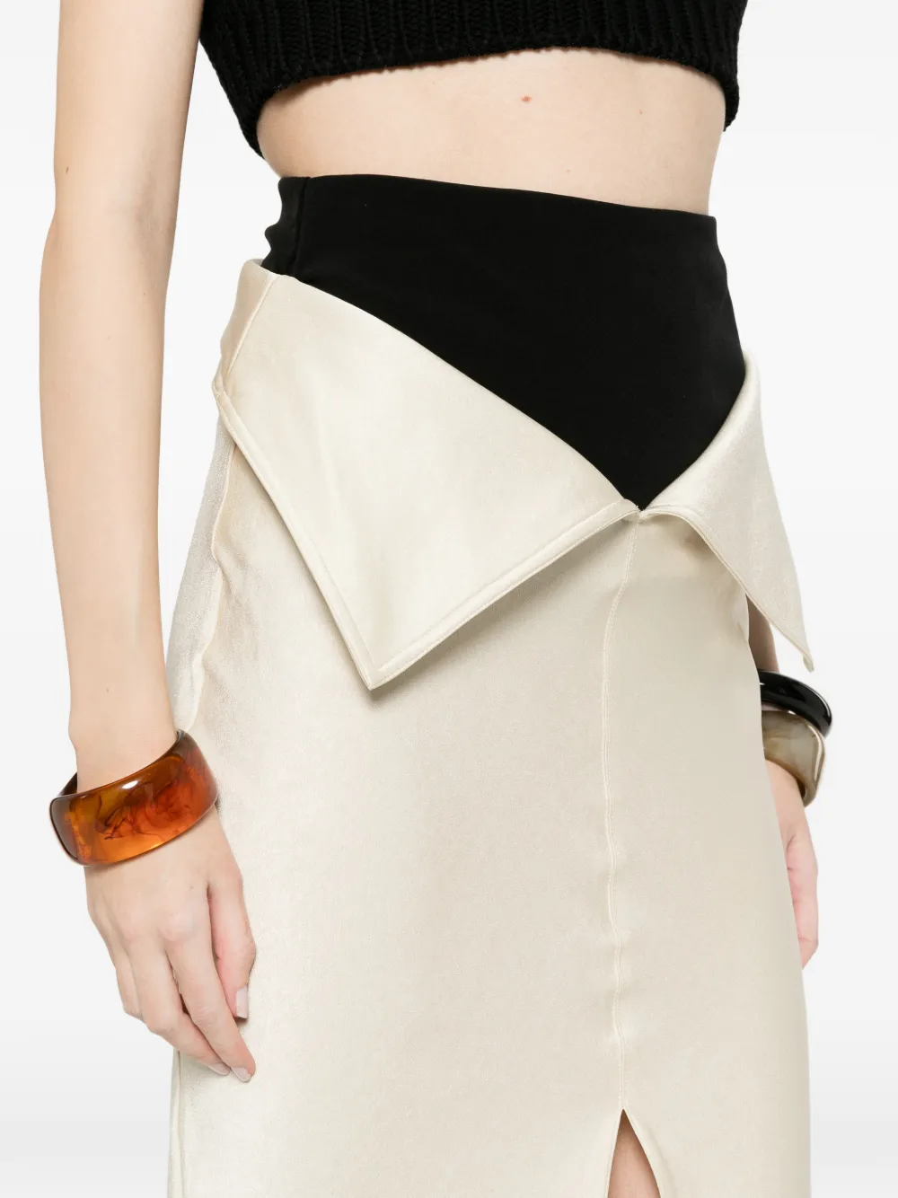 Nanushka Maxi-rok met split Beige