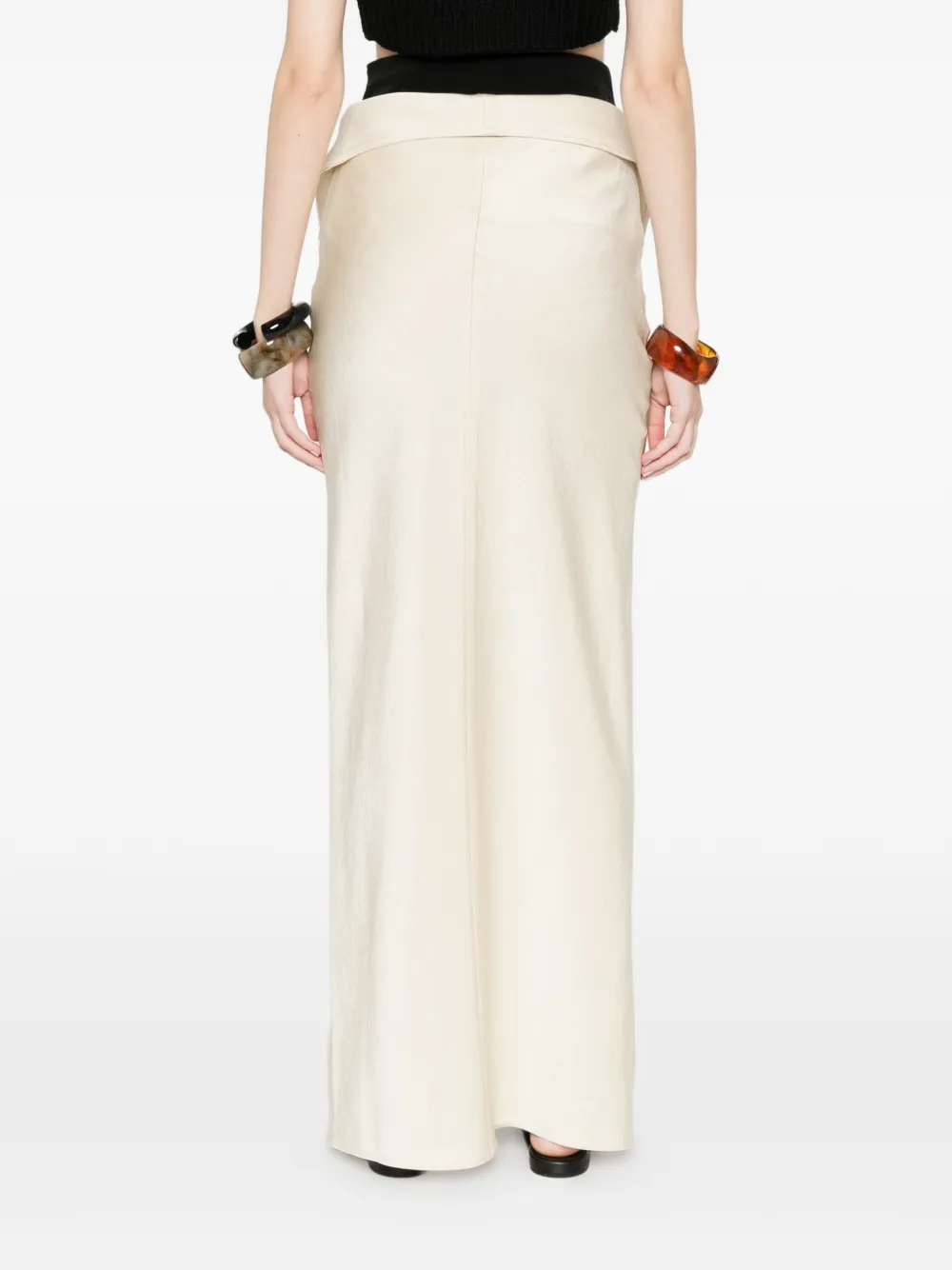 Nanushka Maxi-rok met split Beige