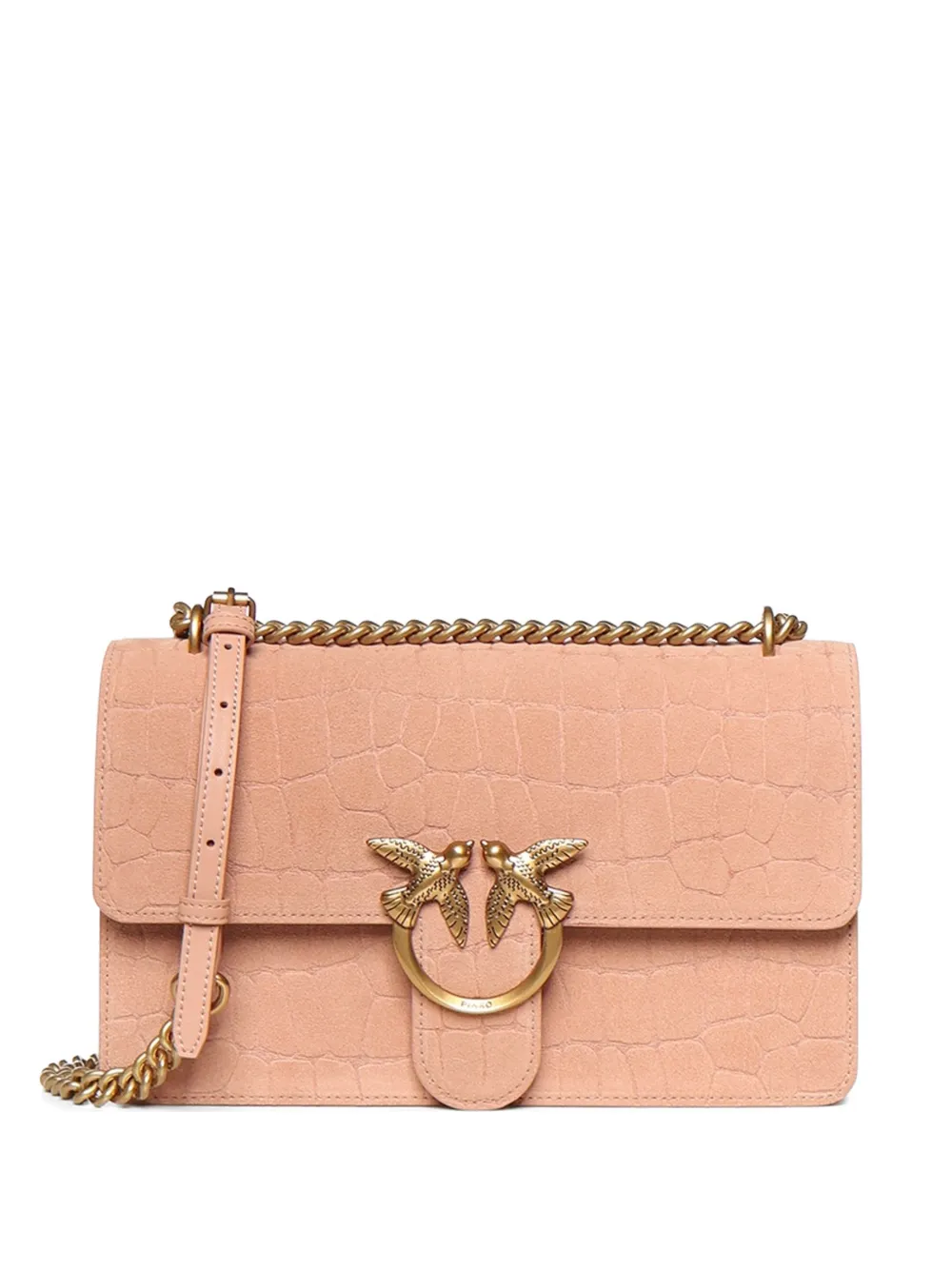PINKO croc-effect cross body bag - Rosa