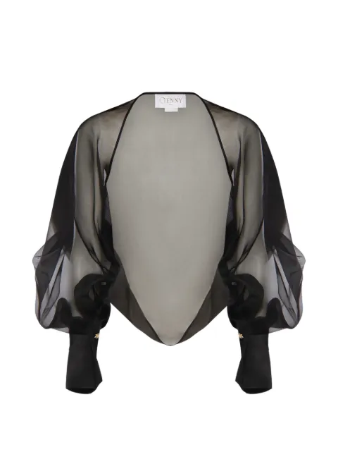 Genny silk cropped blouse