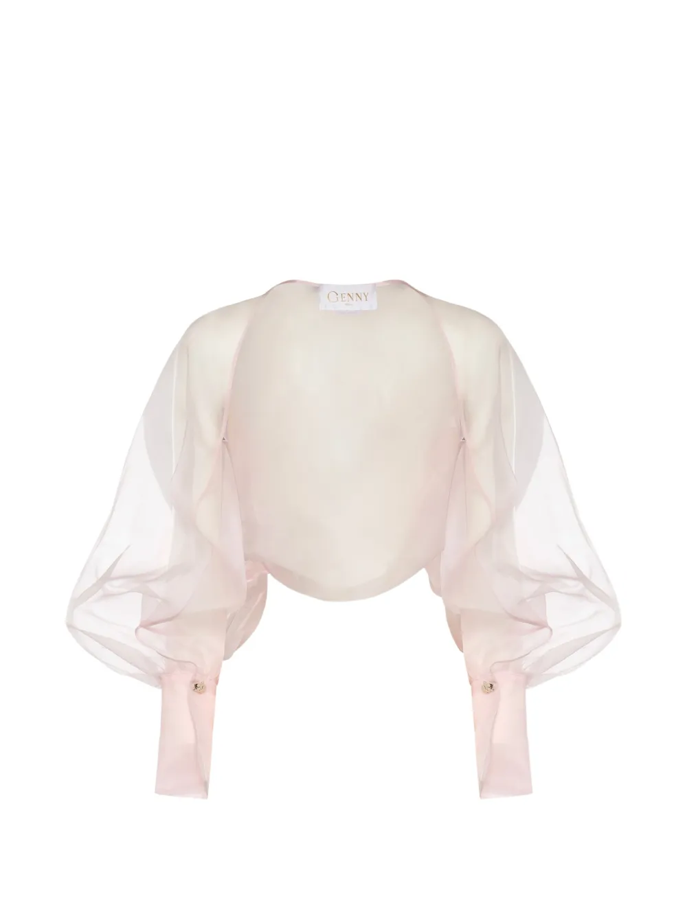 Genny silk cropped blouse - Rosa
