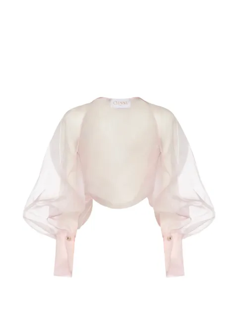 Genny silk cropped blouse