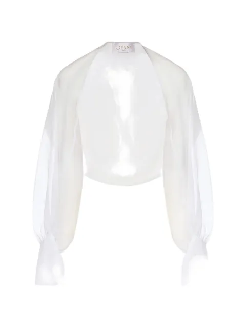 Genny silk cropped blouse