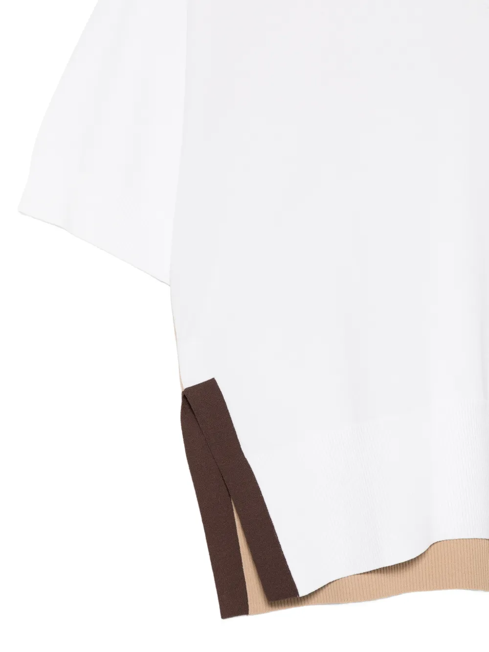  Kangra V-neck Colour-block T-shirt - White 