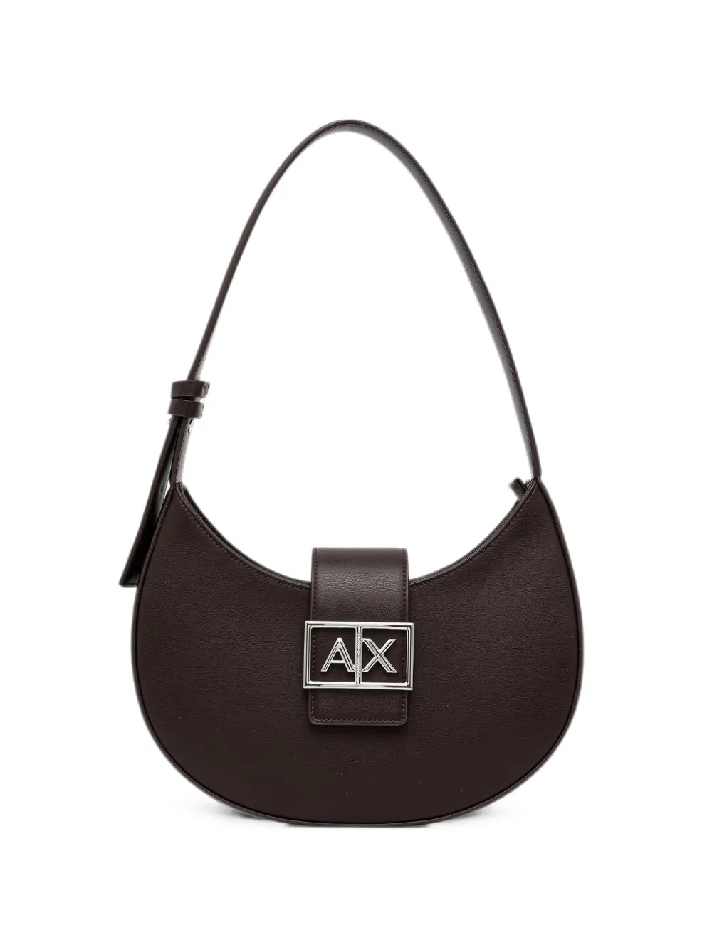 Armani Exchange logo-plaque shoulder bag - Marrone