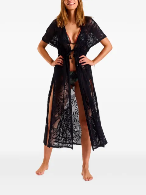 BANANA MOON Elvie Cocobeach lace-knit kimono