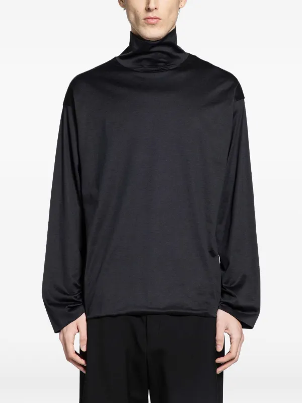 The Row Karel Turtleneck Top in Black