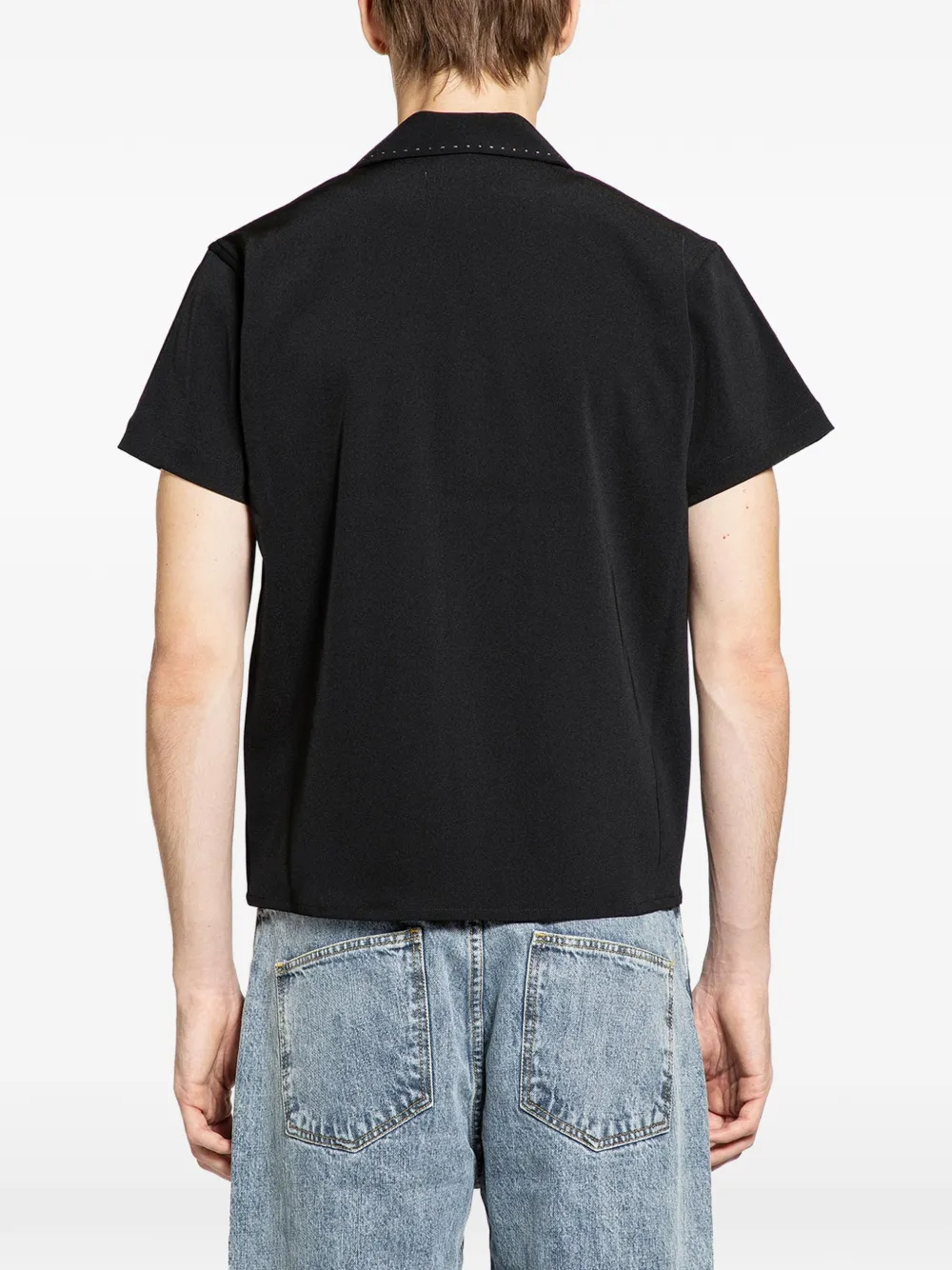 Second/layer Ss Avenue Button-up Shirt - Black 