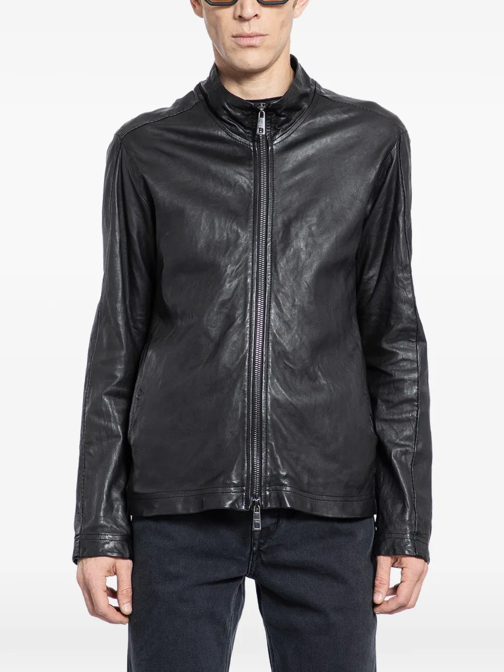Giorgio Brato Begetable Tanned biker jacket - Nero