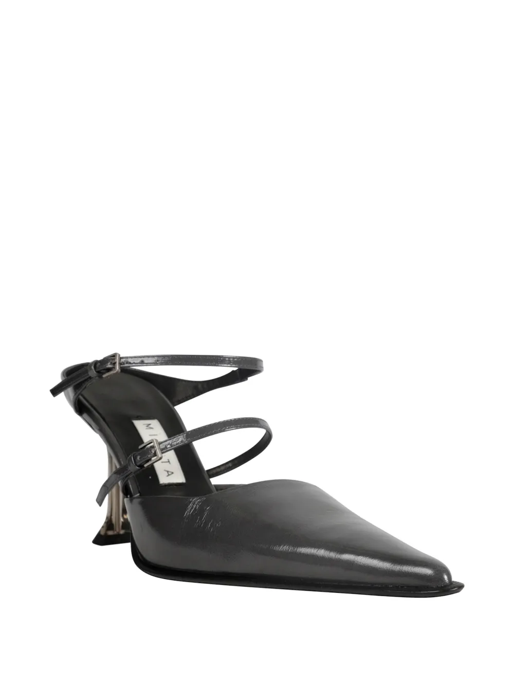 Miista Shari leather mules Grijs