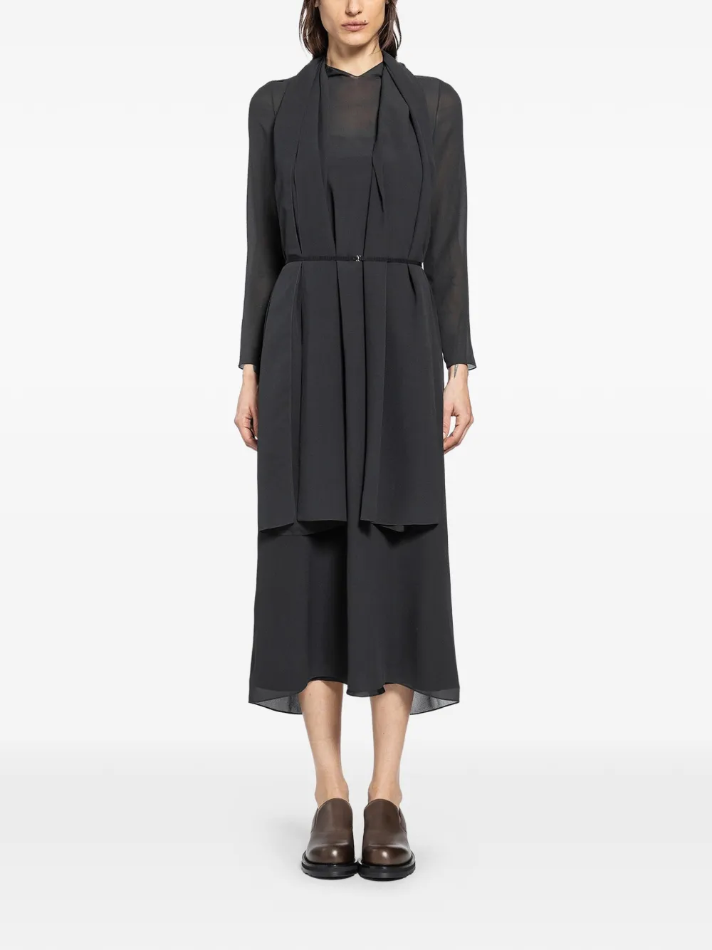 The Row Amede midi dress - Schwarz
