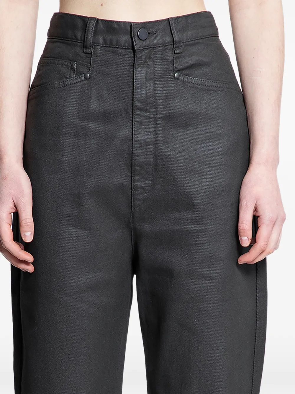  Lemaire Dropped Crotch Denim Trousers - Black 