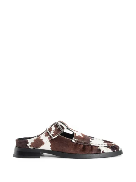 Miista cow-print mules