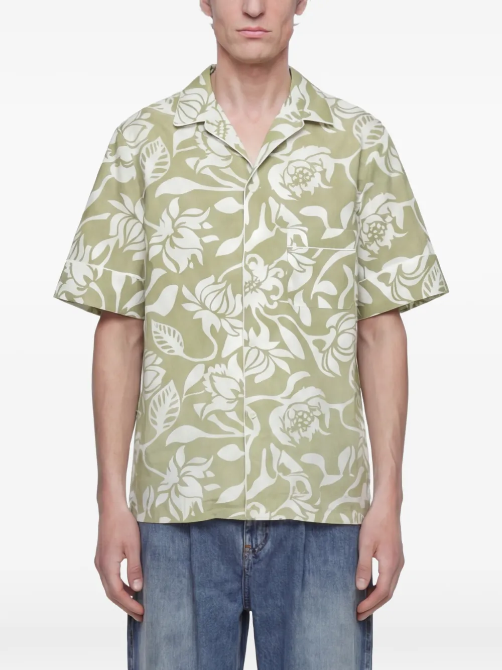 Hed Mayner floral shirt - Verde