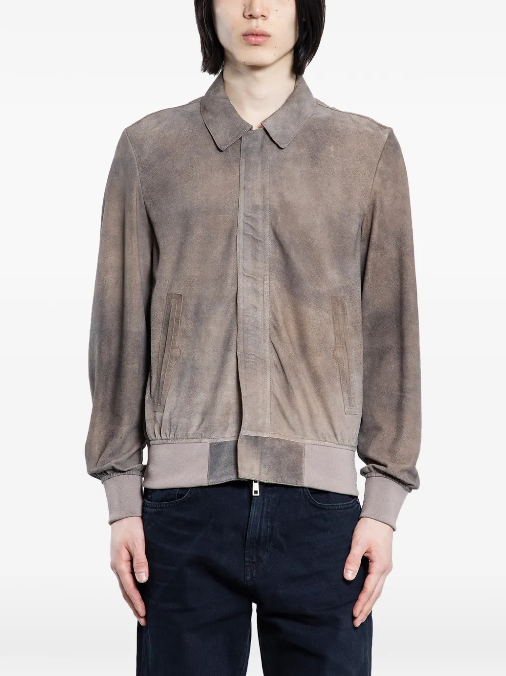 Giorgio Brato overdyed suede jacket | Brown | Image 1