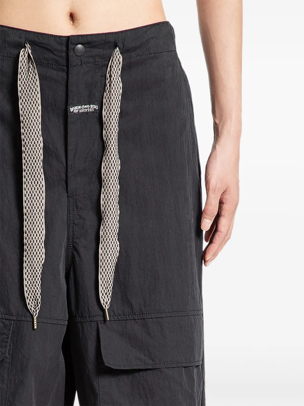 KAPITAL 防撕裂方格布穿梭长裤 | 阔腿裤 | Image 2