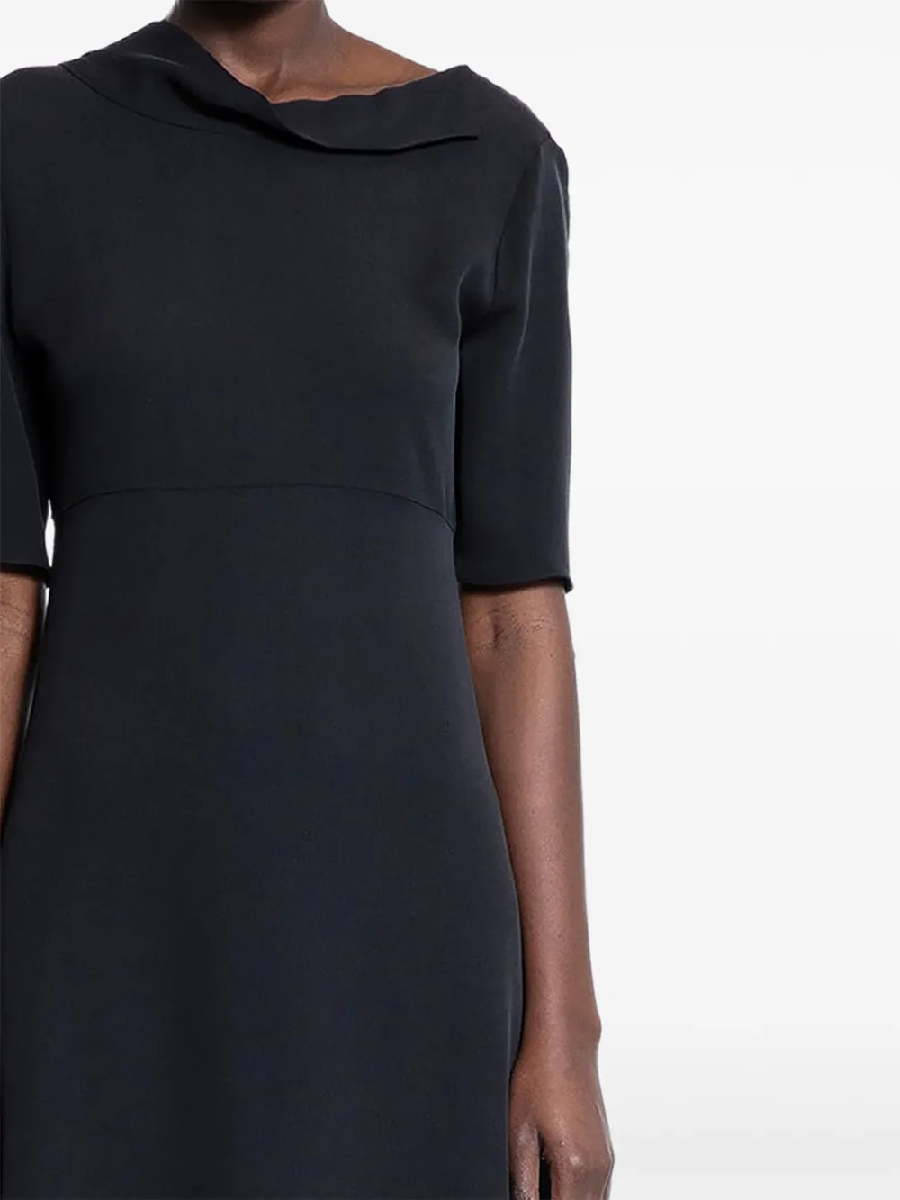 The Row Faded midi-jurk met lage hals Zwart