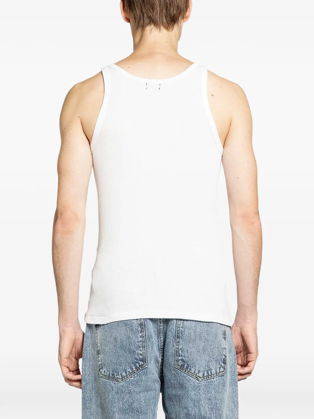  Second/layer Pleaser Ribbed Tank Top - White 