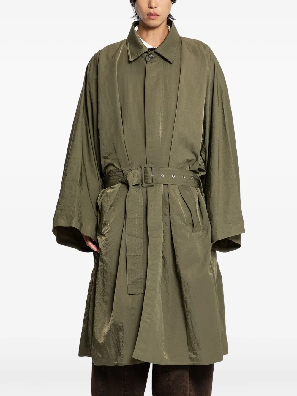 Hed Mayner belted trenchcoat - Verde